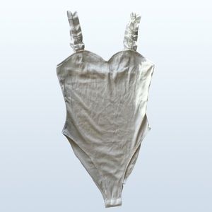 🏷️ NWT SHEIN Icon White Ribbed Bodysuit